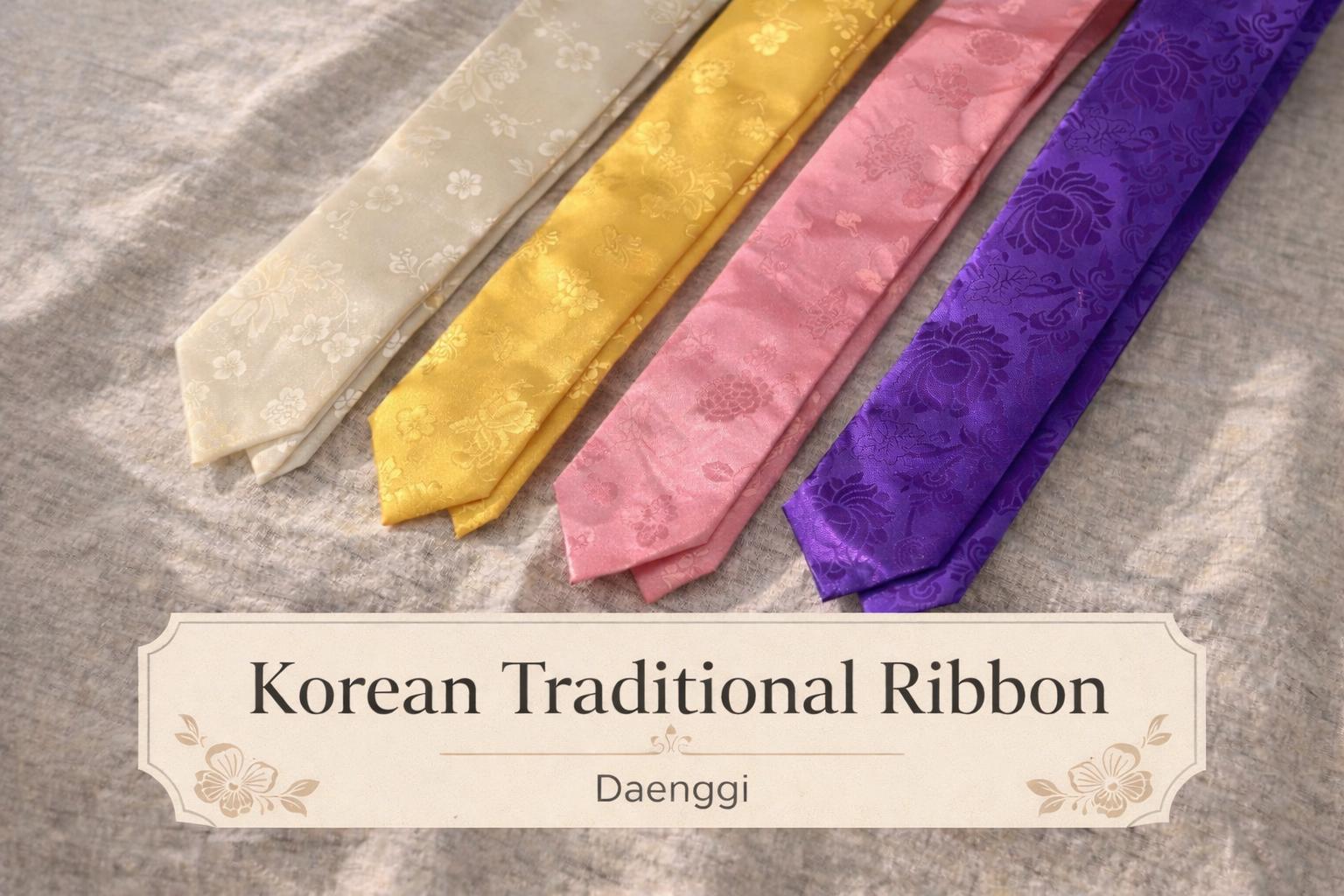 Korean Daenggi Ribbon | Traditional Hanbok Hair Ribbon | Korean Hair Accessory | Baek-il Dol Decoration | Korean Gift | Handmade