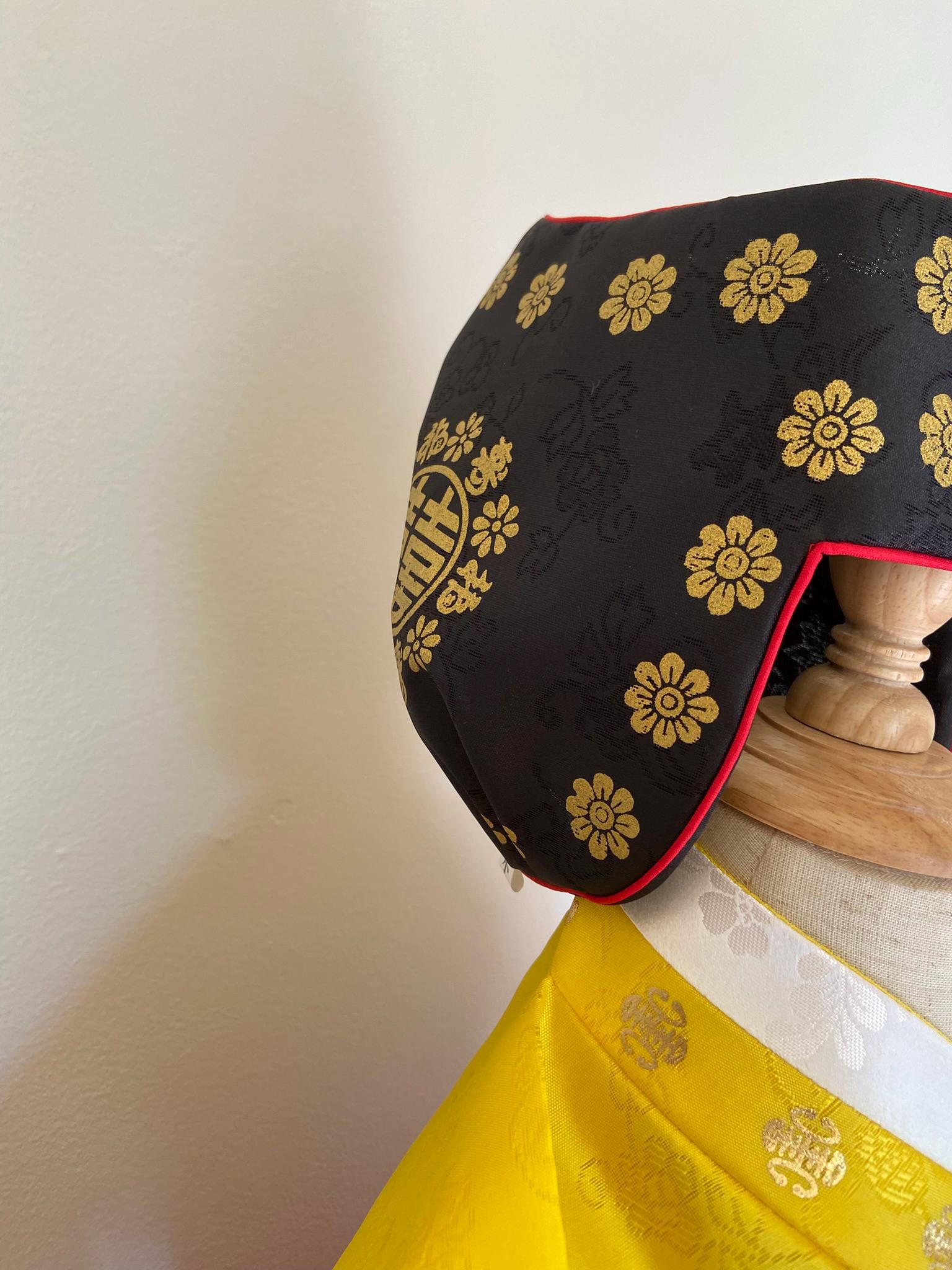 Girl G Hanbok Rental | Traditional Red & Yellow Korean 100 Days Hanbok| Saekdong Korean Baby Outfit | 백일한복 | Size 100