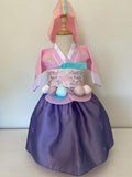 Girl F Hanbok Rental | Pink & Lavender Korean 100 Days Hanbok | Traditional Korean Baby Outfit | Pastel Hanbok Rental | Size 100